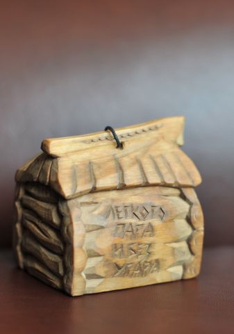 «Банька», колокольчик из липы, автор А.Щеглов, Тверь